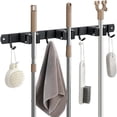Broom Hanger and Mop Holder, Heavy Duty Garden Tool Organizer Rack Rake ...