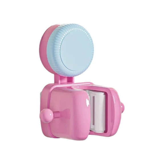 Broom Holder, Mop Gripper, Wall Mount Hanger, No Drill Adhesive Rack, Anti-slip Organizer, Storage Rack for Broom, Mop, Dustpan and Garage Cleaning Tools,Pink