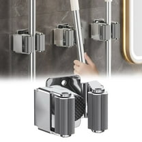 Broom Holder Wall Mount, Mop and Broom Holder Wall Mount, Stainless Steel Command Broom Holder with Screws, Garden Tool Storage Organizer for Kitchen, Home, Bathroom, Garage, 1 Pcs, 2.05x1.77x1.38"