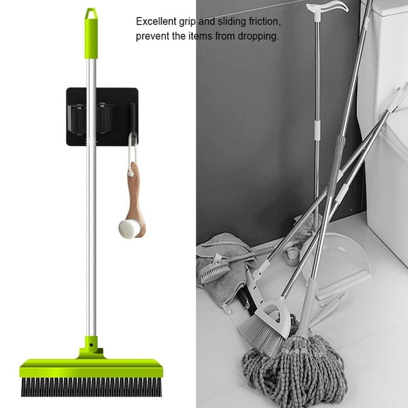 Broom Holder,Wall Mounted Mop Broom Holder Stainless Steel Hooks Hanger Organizer for Lanudry Garden Garage Tools,Home Accessories