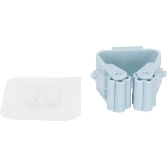 Broom Holder Wall Mounted Mop Storage Rack Clamp for Bathroom Kitchen Garden Light Green