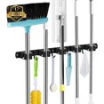 thumbnail image 1 of Broom Mop Holder Wall Mount Stainless Steel Tool Hanger Storage Organizer for Home, Kitchen, Garage, Garden, Laundry Room, Bathroom Organization and Storage(4 Racks 5 Hooks), 1 of 3