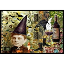 Broom Rides And Spells Halloween Indoor & Outdoor Mat- 18 x 27 in.