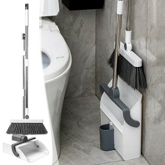Broom Sweeping Dustpan Set Household Cleaning Tool Combination Non Stick Hair Sweeping Dustpan Carrying Dustpan Bucket Broom with Dustpan Combo Set