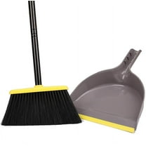 Broom and Dustpan Set,IndoorBroom with Dust pan Combo Set for Home,Angle Kitchen Broom for Floor Sweeping