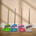 thumbnail image 1 of Broom and Dustpan Set,Self-Cleaning with Dustpan Teeth,24inch Long Handle Standing Dustpan for Home Room Kitchen Office Lobby Outdoor Floor Use, 1 of 6
