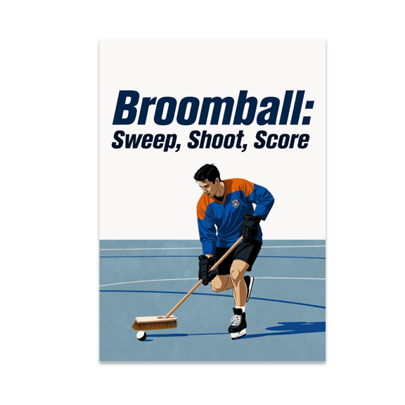 Broomball Sporty Wall Decor - Broomball Enthusiast - 13x19 Poster Print