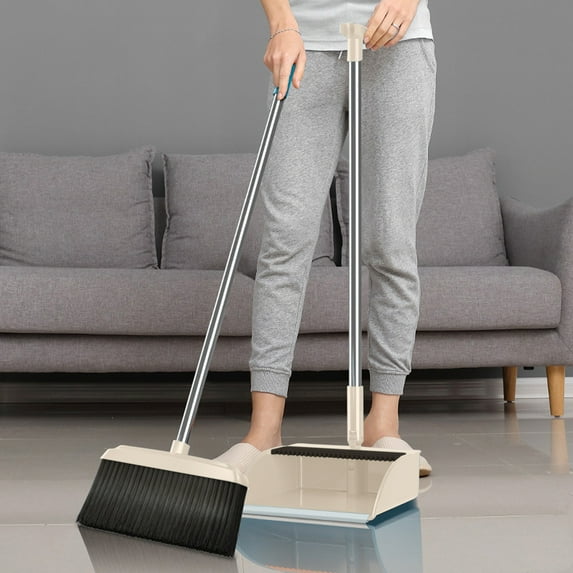 Brooms And Dustpan Set For Home, Brooms And Dustpan Combo For Office, Stand Up Brooms And Dustpan