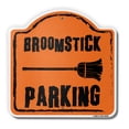 thumbnail image 1 of Broomstick Parking 18" X 18" Heavy-Gauge Aluminum Architectural Sign | SignMission Designer Halloween Parking Metal Novelty Gift Funny Joke Gag Road Garage, 1 of 4
