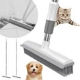 thumbnail image 1 of Broomwiz Pet Hair Removal, Pet Hair Broom for Carpet, Silicone Pet Hair Removal Broom, Long Handle Adjustable Carpet Rake Cat Dog Hair Remover for Carpet, Hardwood Floors, Ceramic Tile (2PC), 1 of 7