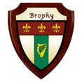 thumbnail image 1 of Brophy Irish Coat of Arms Shield Plaque - Rosewood Finish, 1 of 1