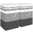 thumbnail image 1 of Brotasdro 2 Pack 75L Large Laundry Basket, Waterproof Collapsible Hamper with Reinforced Handles, Gray, 1 of 7