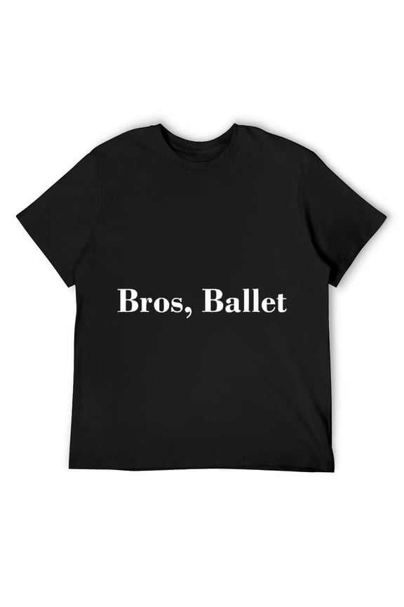 Bros, Ballet Men Boys Dance Too Barre Dancewear T-Shirt Black