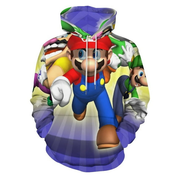 Bros Luigi Fashion Sweatshirts Hoodies For Mens And Womens 3D Printing Hoody Pullover Winter Daily Unisex Adult Hooded Clothes With Drawstring And Pocket
