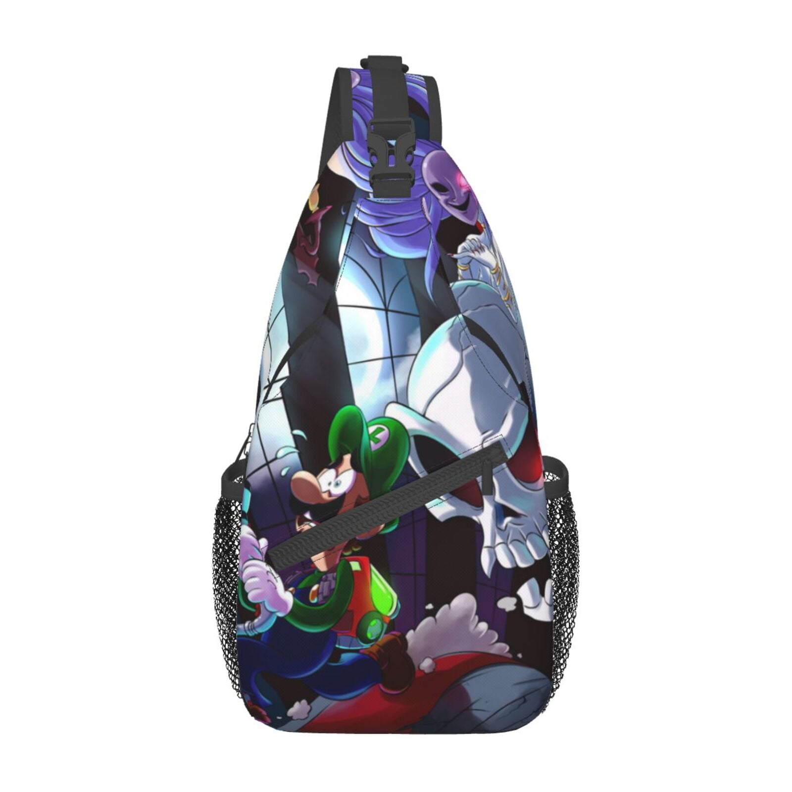 Unisex Crossbody Sling Backpack - Waterproof Chest Bag For Travel, Hiking & Daily Use, Rainbow Mermaid Print - View #5