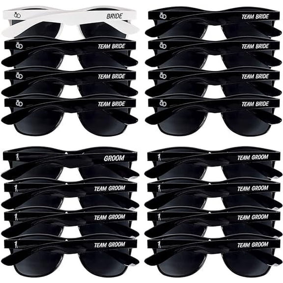 Brosash Bachelorette Sunglasses - Pack of 16 Wedding Party Shades - Gifts for Bridesmaid & Groomsmen