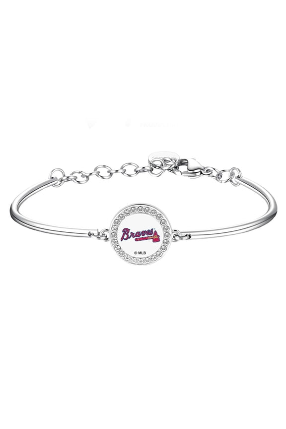 Silver Atlanta Braves Team Bracelet