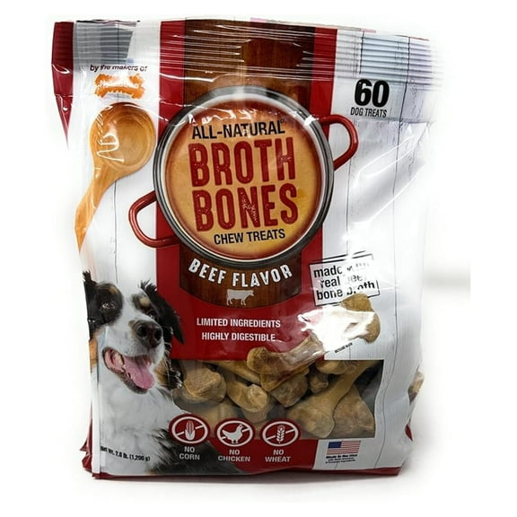 Broth Bones for Dogs, 60 Count, 2.6 Lbs