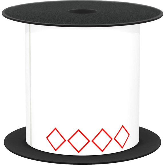 3INX4.5IN TT GHS 4 DIAMONDS WHITE LABEL (USE BMSLPR03XX INK RIBBONS), 3MIL, 5+ Y