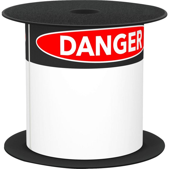 3INX5IN TT ANSI/OSHA DANGER 3/4IN BLACK HEADER WHITE VINYL LABEL (USE BMSLPR03XX