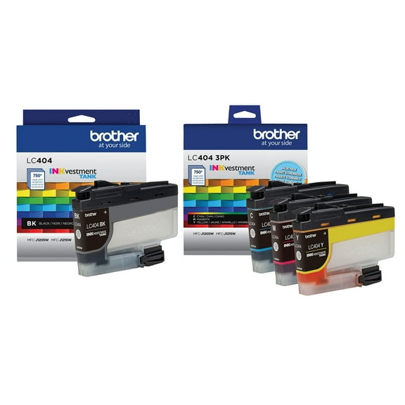Brother 4-Color Ink Cartridge Set, LC404