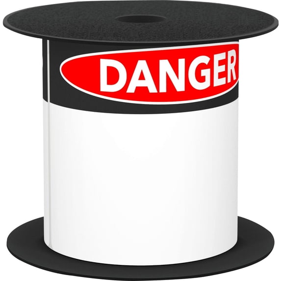 4INX6IN TT ANSI/OSHA DANGER 1-1/8IN BLK HEADER WHITE VINYL LABEL (USE BMSLPR03XX