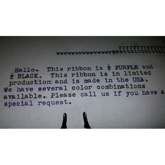 Brother 650TR 660TR 662TR 600 Deluxe 700 Deluxe Typewriter Ribbon 30+ Colors - Black with Red