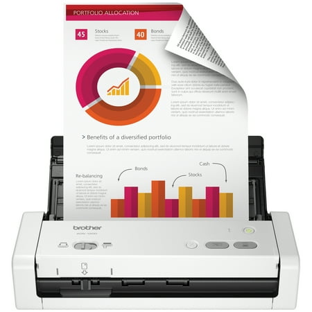 Brother - ADS-1200 Compact Duplex Desktop Document Scanner - White