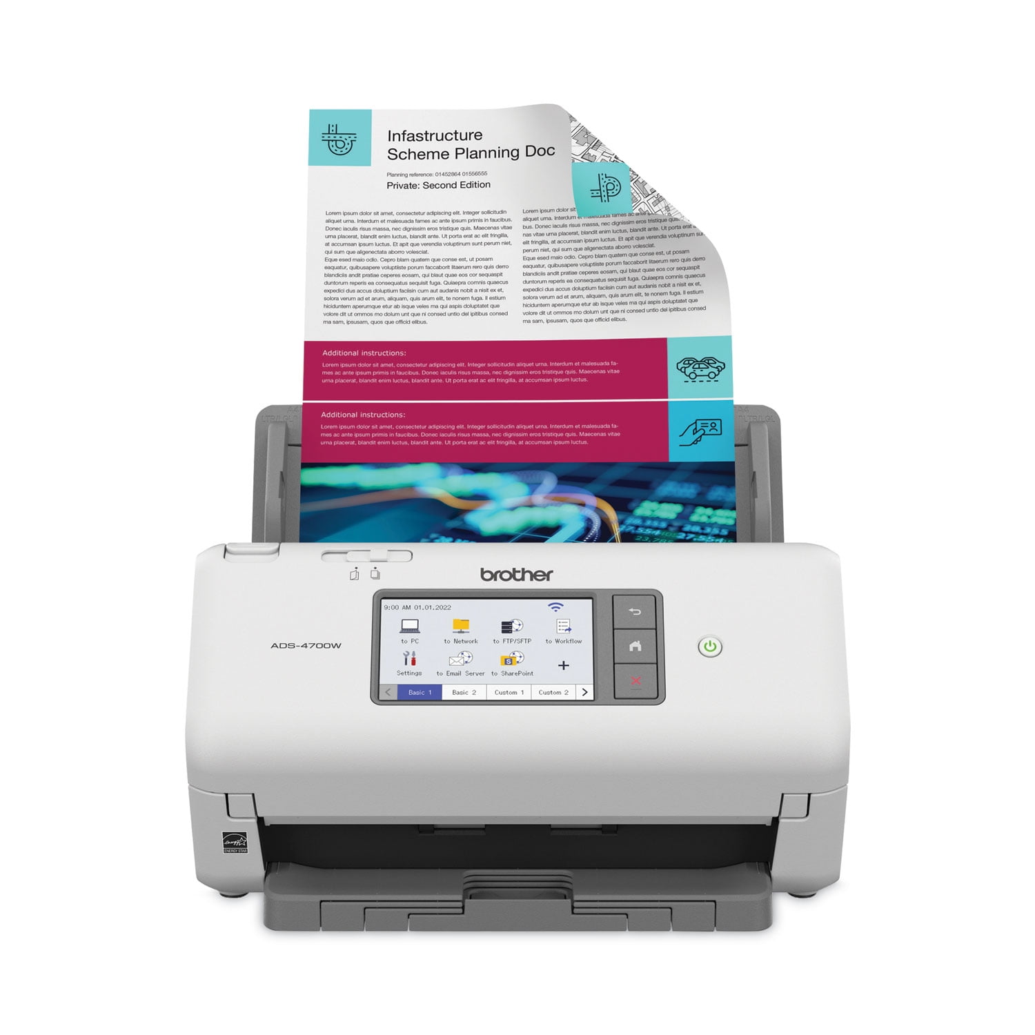 Brother ADS4700W Professional Desktop Document Scanner for Business Workgroups Sansujyuku sansujyuku.com