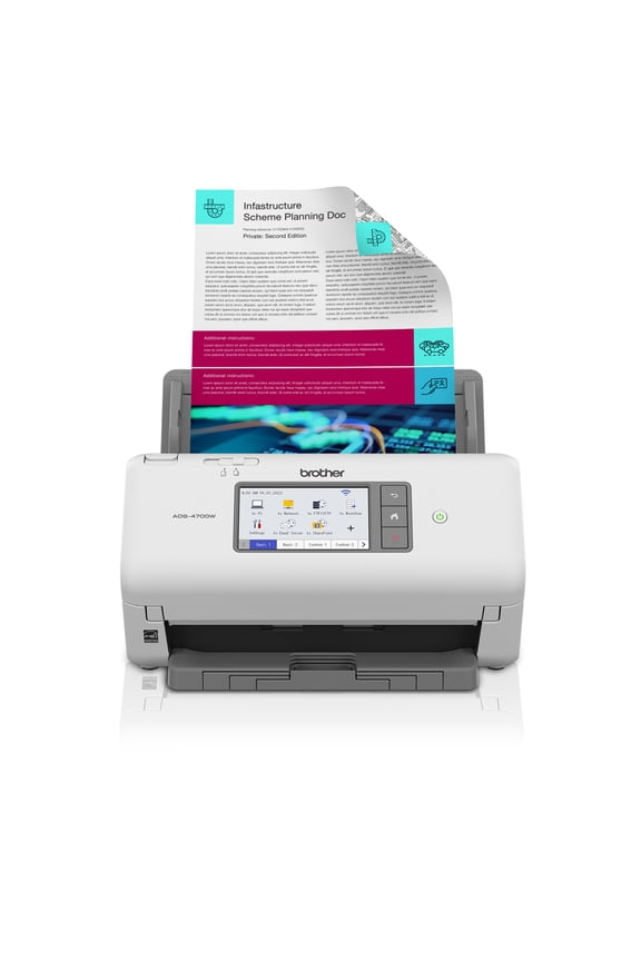 ADS4700W Professional Desktop Document Scanner for Business Workgroups