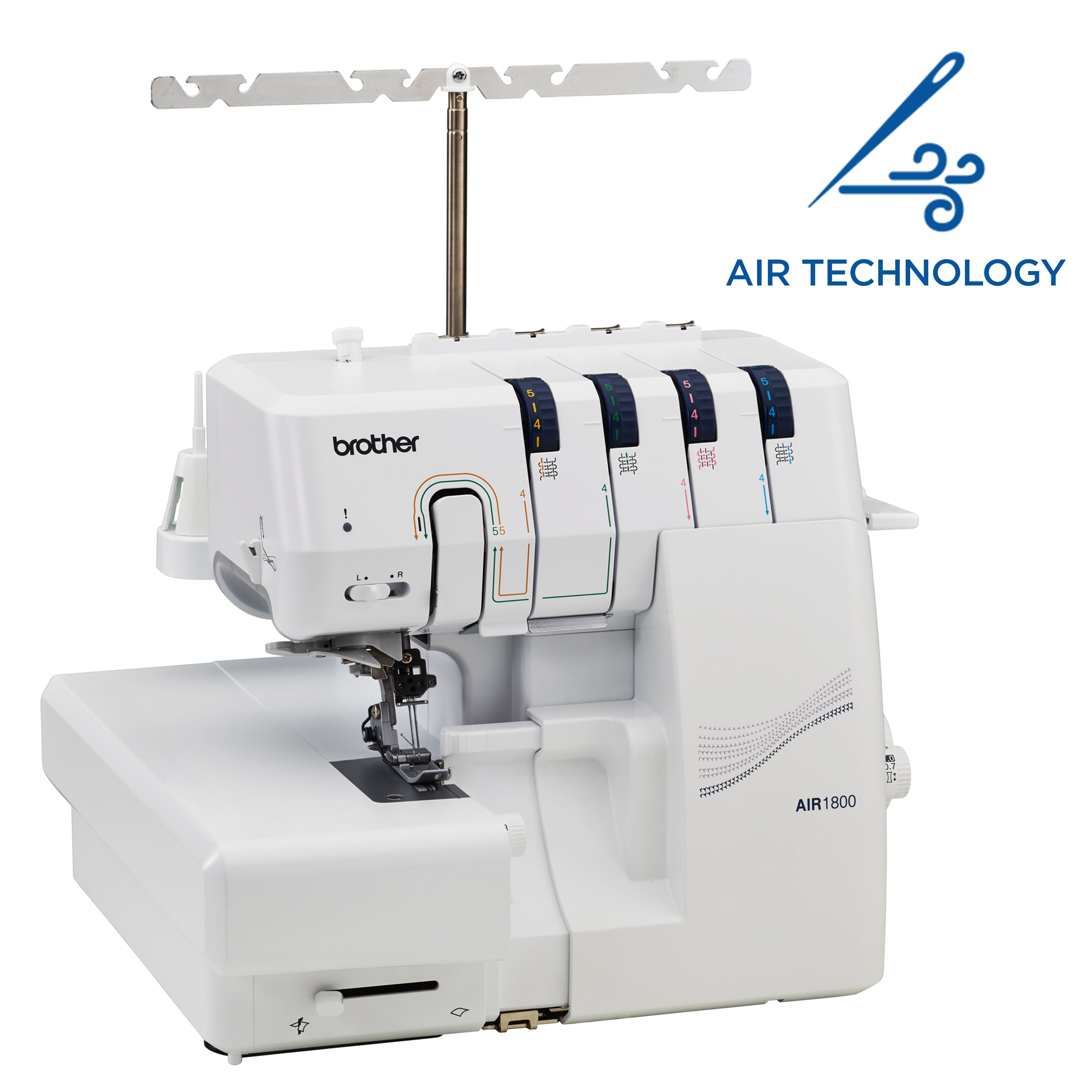 Brother AIR1800 Serger, Easy One-Touch Threading with Air Brother AIR1800 Serger, Easy One-Touch Threading with Air