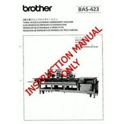 Brother BAS-423 Embroidery Machine Owners Instruction Manual
