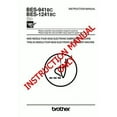 thumbnail image 1 of Brother BES-941BC Embroidery Machine Owners Instruction Manual, 1 of 1