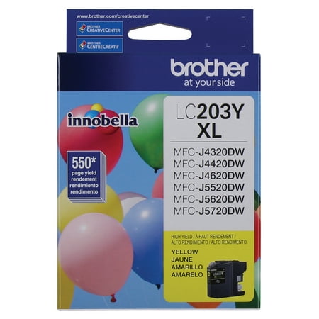 Brother Genuine LC203Y High Yield Printer Ink Cartridge