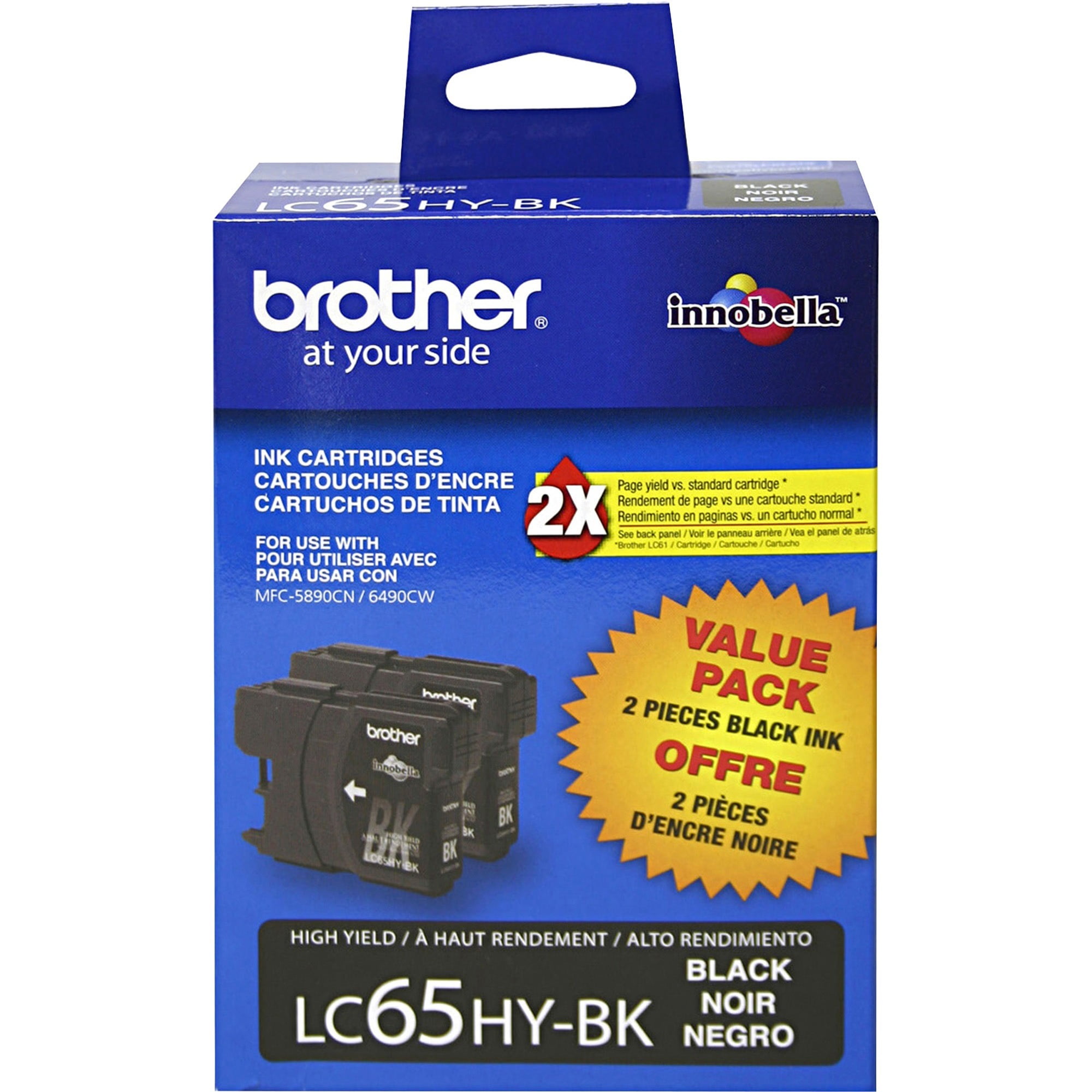 Brother, BRTLC652PKS, LC65 High-yield Ink Cartridges, 1 / Pack