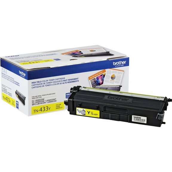 Brother TN433Y Yellow High-Yield Toner Cartridge (XL)