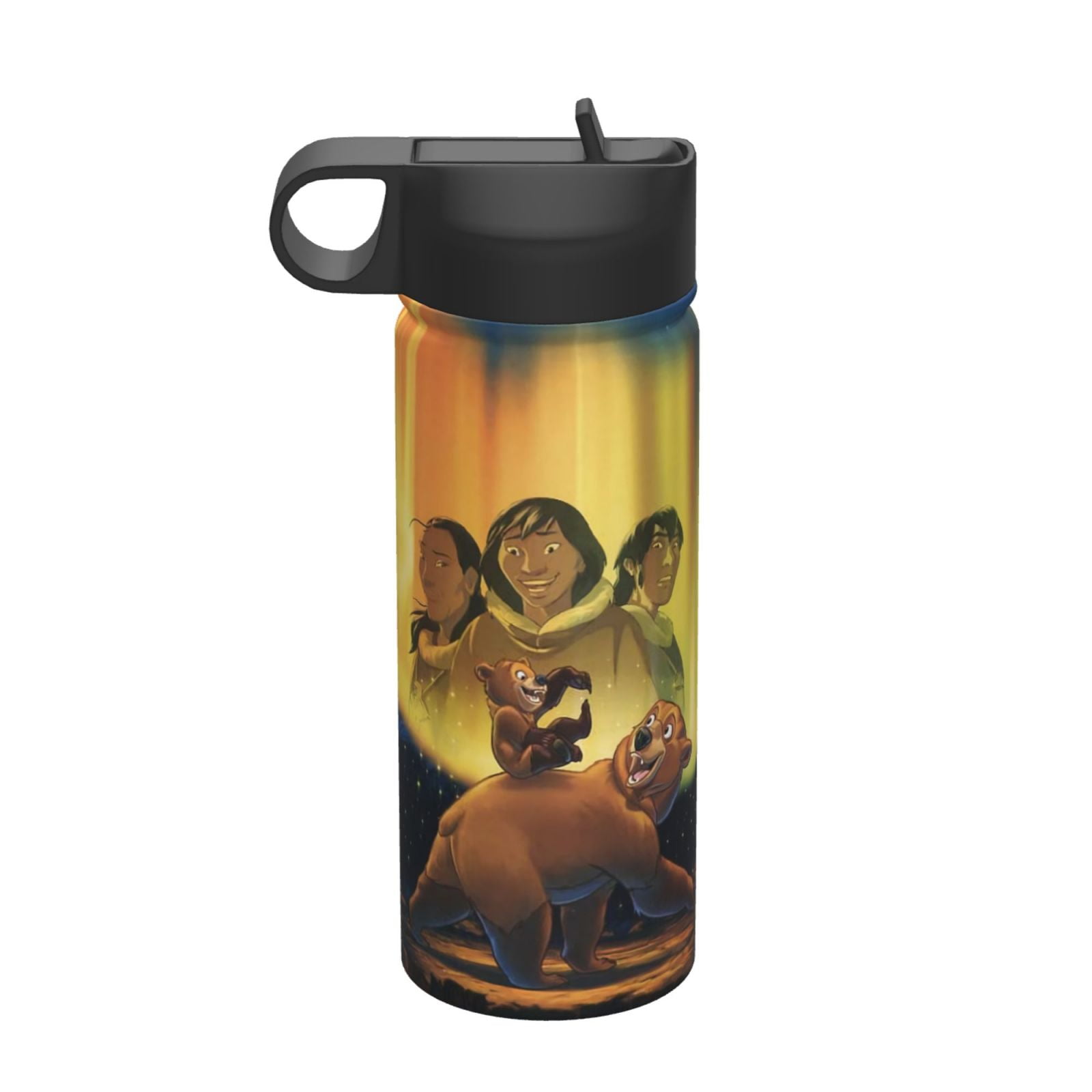 Brother Bear Water Bottle, Cute Pattern Stainless Steel Vacuum