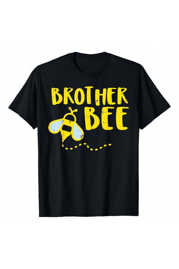 Brother Bee Family Matching Bro Men Toddler T-Shirt Men's Casual, Short-Sleeve, Soft, Fitted, Comfortable, Lightweight, Breathable, Cotton Tee, Everyday Wear