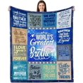 thumbnail image 1 of Brother Blanket Gifts from Sister to Brother Birthday Gifts for Men, Christmas Birthday Gifts for Brother, Gifts for Brother Throw Blanket 60"x50", 1 of 1