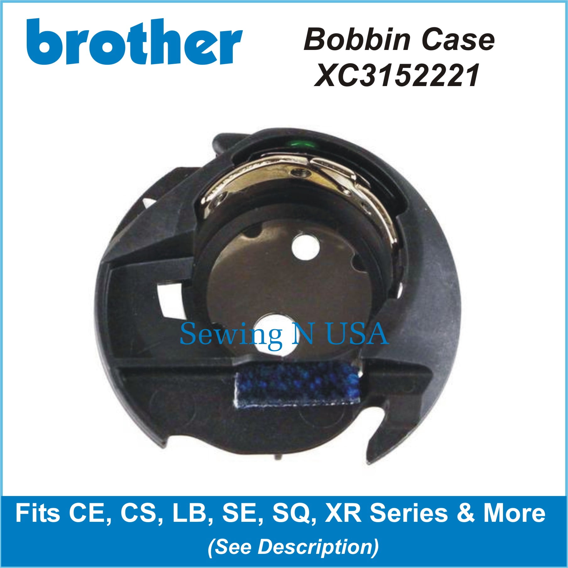 Bobbin Case for Brother Sewing Machine Models 150, 268, 1351, 191, 320,  360, 451, 461, 641, 651 661, 666FB, 681, 741, 751, 761 1681 JO1313Z 