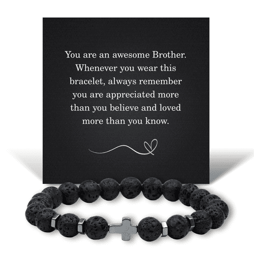 Brother Bracelet Gift Lava Stone Bracelet