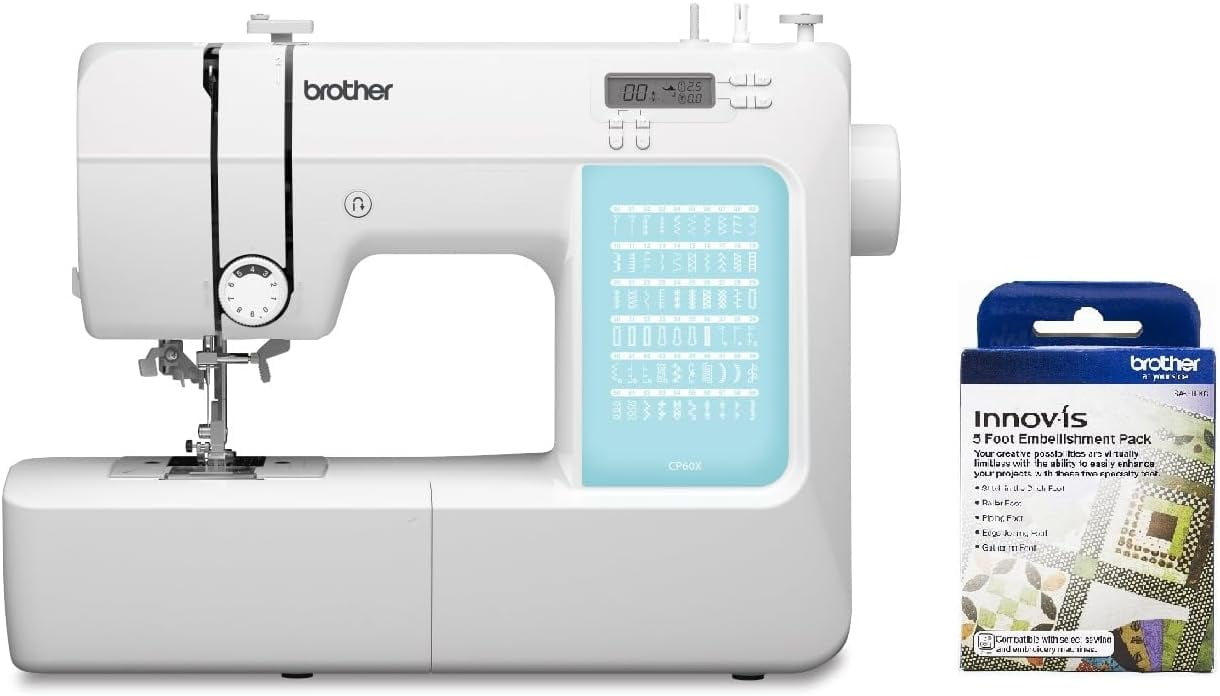 Brother CP60X White Computerized Sewing Machine with LCD Display