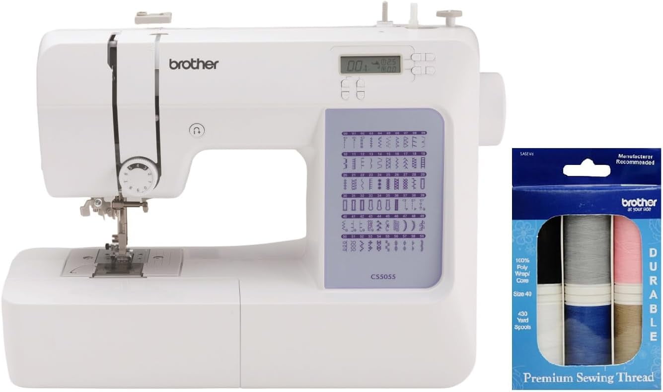 Brother CS5055 Computerized Sewing Machine, 60 Builtin Stitches, LCD