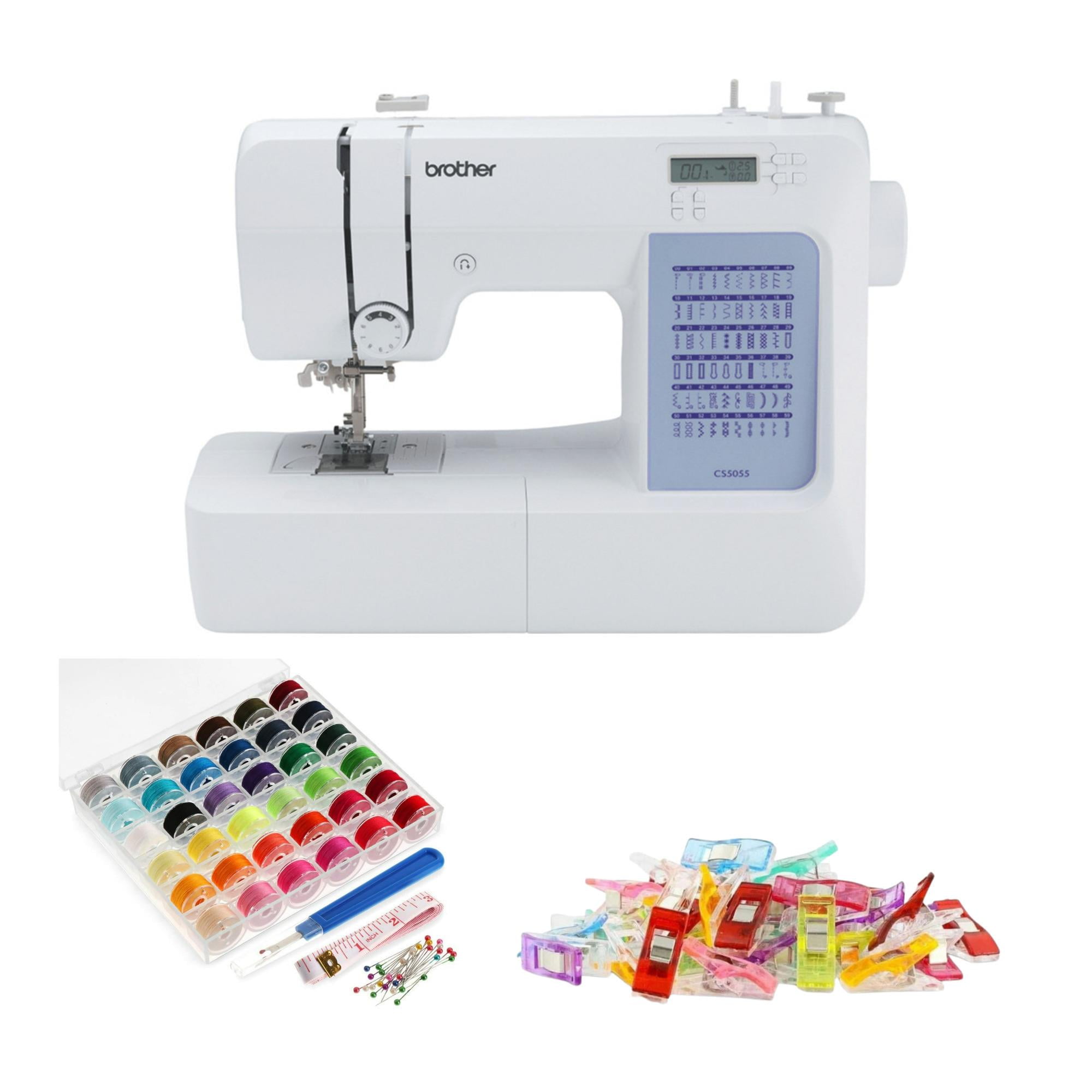Brother CS5055 Sewing Machine White Certified Refurbished+Sewing Clips