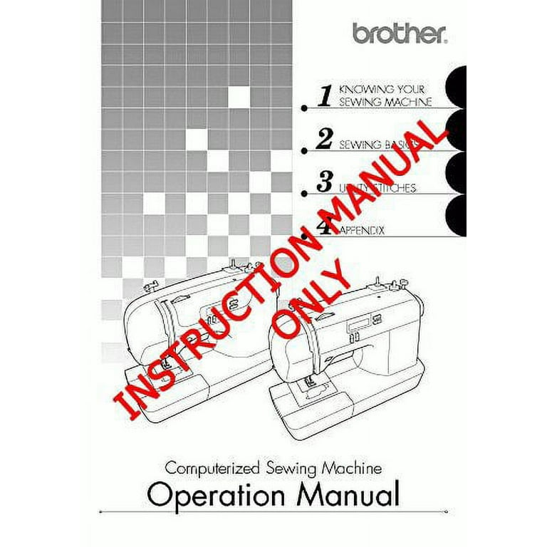Brother CS6000i Sewing Machine Owners Instruction Manual 