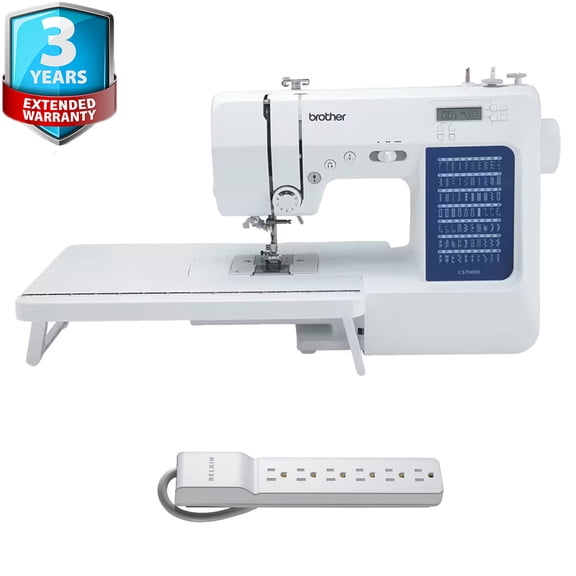 Brother CS7000X 70-Stitch Computerized Sewing Machine w/ 6-Outlet Surge Protector + 3Yr Wty