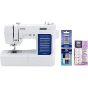 Brother CS7000X Computerized Sewing and Quilting Machine, Premium Thread 6-Pack, Pre-Wound Bobbins 10-Pack and Sewing Machine Needles 5-Pack