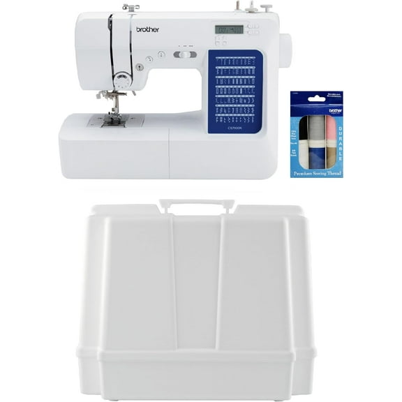 Brother CS7000X Computerized Sewing and Quilting Machine, and 5300A Hard Plastic Storage and Carry Case, SASEW6 Premium Sewing Thread 6-Pack Included