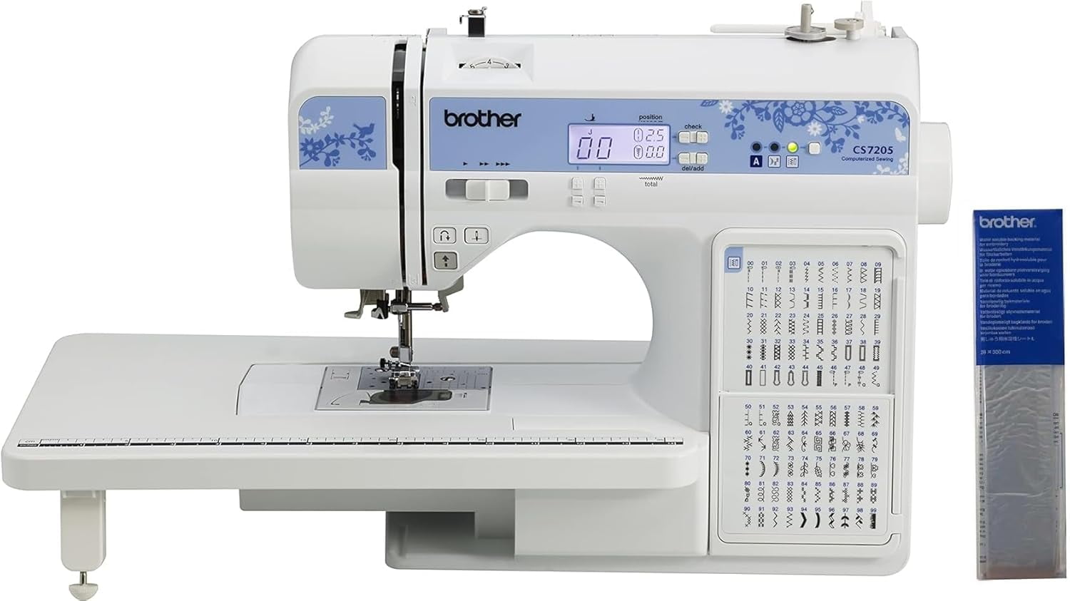 White Computerized Quilting Sewing Machine with Wide Table