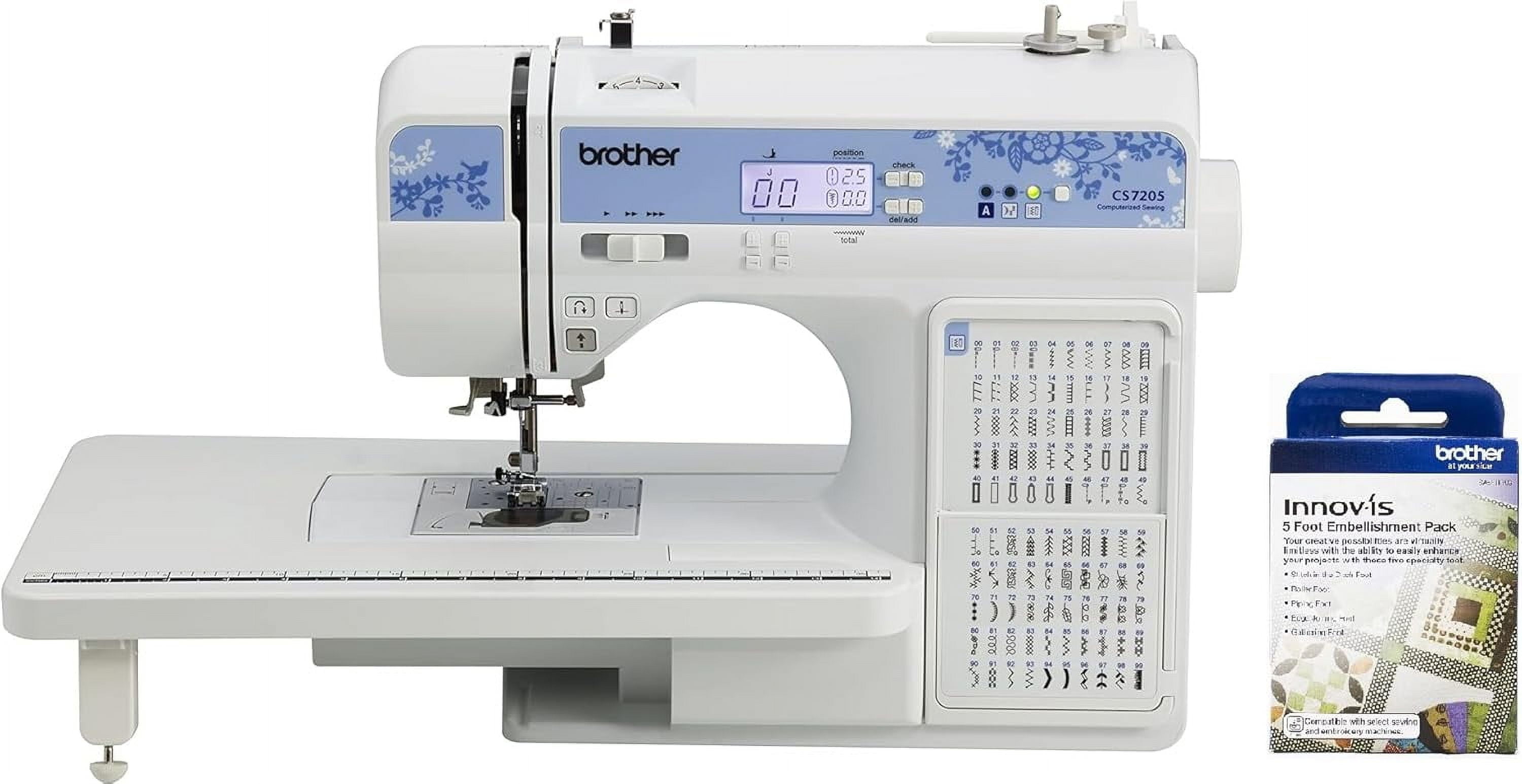 White Computerized Quilting Sewing Machine with Wide Table